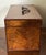Antique 18th century English George III satinwood and mahogany tea caddy circa 1790. Elegant size and proportions with...