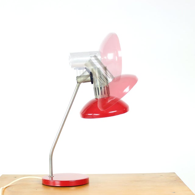 Mid-Century Modern Red Table Lamp by Aka Leuchen, 1970s For Sale - Image 4 of 13