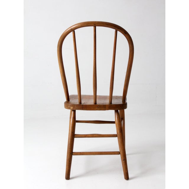 Mid 20th Century Vintage Windsor Style Spindle Back Chair For Sale - Image 5 of 13