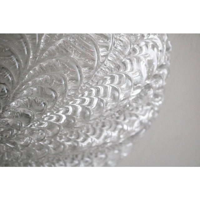 White Mid-Century Crystal Glass Ceiling Lamp from Hillebrand, 1960s For Sale - Image 8 of 11