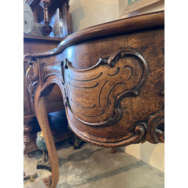 Wood Late 19th Century French-Style Hand-Carved Console For Sale - Image 7 of 10