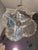 Vintage Pendant Light in Opalescent and Transparent Murano Glass with Metal Structure from Mazzega, 1960s For Sale - Image 6 of 12