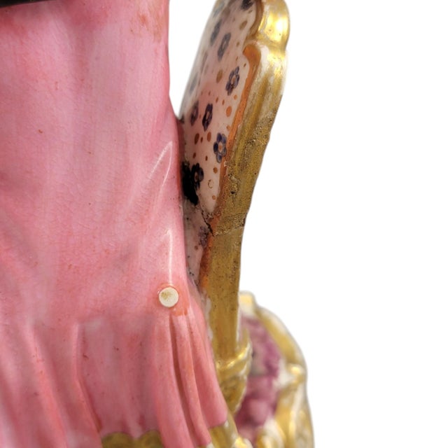 Porcelain Model 314 Reading Gentleman and Tatting Lady from Derby, Set of 2 For Sale - Image 15 of 18