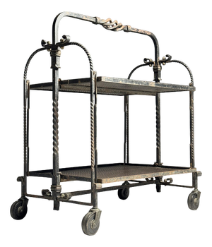French Serving Trolley in Metal