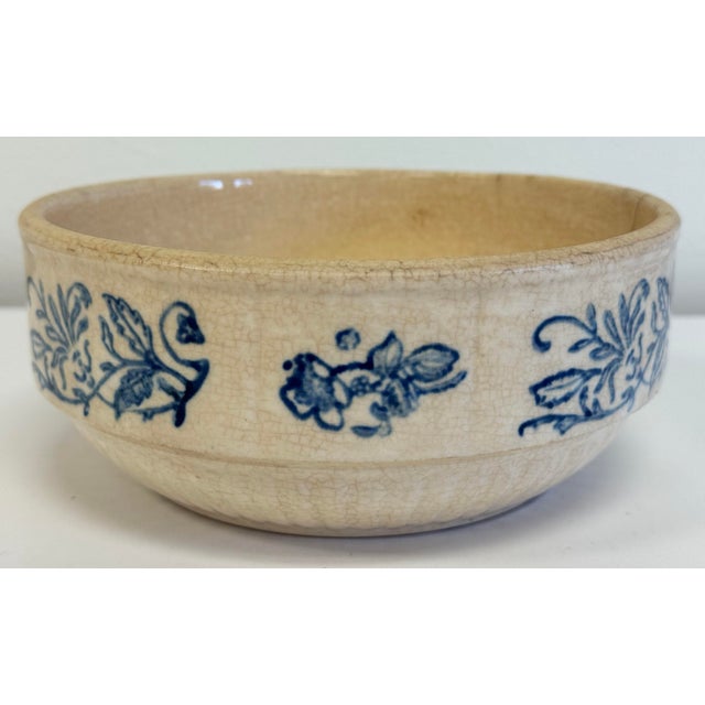 Antique Primitive Stoneware Crock Bowl For Sale In Kansas City - Image 6 of 8