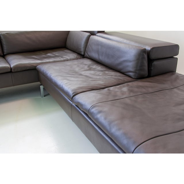 Shiva Corner Lounge Sofa in Leather Jean-Pierre Audebert for Jori, 2010s, Set of 2 For Sale - Image 12 of 14