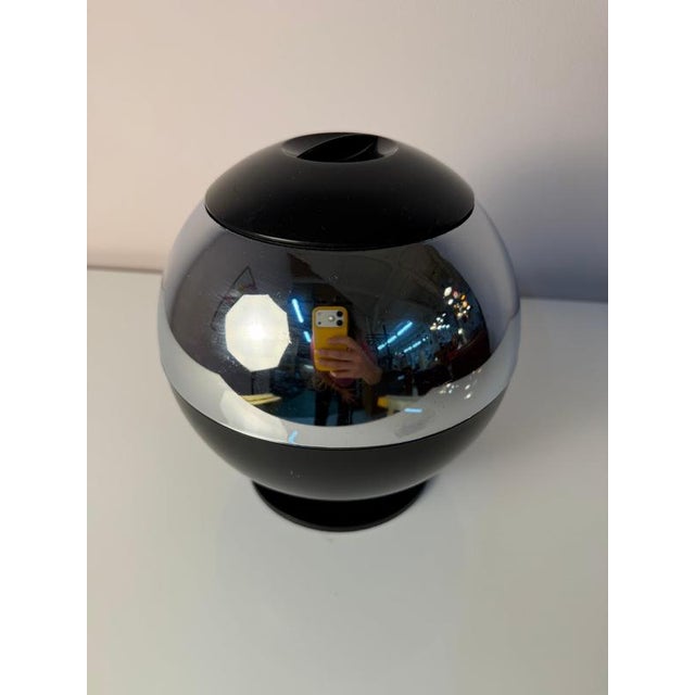 Spherical Ice Bucket in Chrome-Plated Plastic by Quist For Sale - Image 11 of 11
