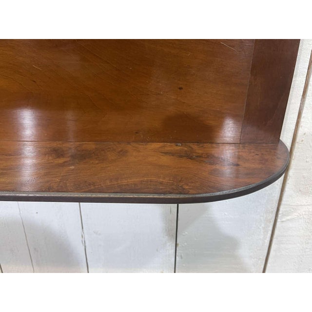 Wood Early 20th Century English Mahogany Shelf with Beveled Mirror For Sale - Image 7 of 12