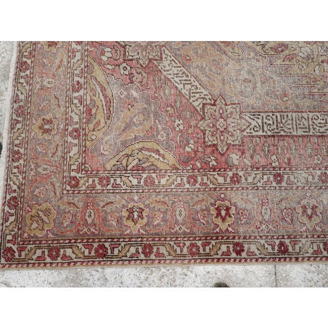 Textile Mid-20th Century Turkish Sivas Distressed Rug For Sale - Image 7 of 10