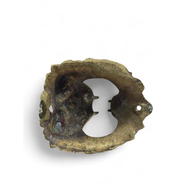 Gold Bronze Lion Head Sculpture, 1890 For Sale - Image 8 of 9