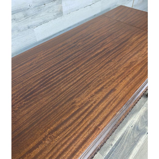 Late 19th Century Antique Victorian Mahogany Writing Desk Library Table For Sale - Image 5 of 12