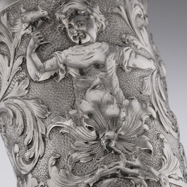 Antique German Silver Wine Goblet, 1890 For Sale - Image 13 of 18