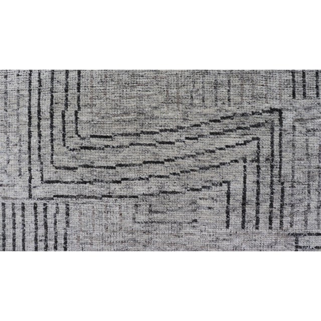 Keivan Woven Arts Hand Knotted Rug in Modern Design 6'x8'8" For Sale In Atlanta - Image 6 of 12