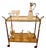 Neoclassical Tea Trolley in Brass with Angel Figurines, 1950s For Sale