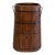 Antique Large Wood Bucket Umbrella Stand With Metal Fittings For Sale