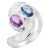 This is part of Chairish’s Fine Jewelry assortment. Multi Sapphire Cocktail Ring with Diamonds in 18K Gold featuring...