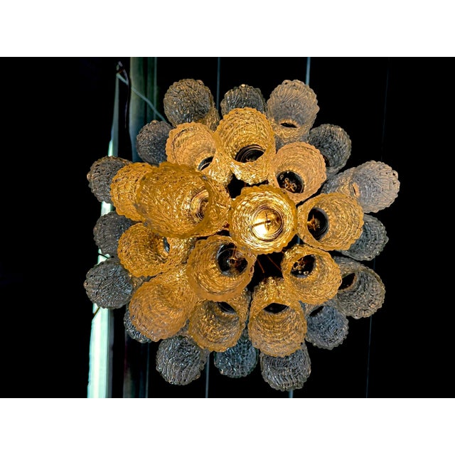 Mid-Century Venini Troncho Murano Glass Chandelier For Sale - Image 11 of 13