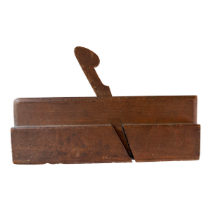 19th Century English Beech Molding Plane With Original Wedge and Historic Owners Stamps