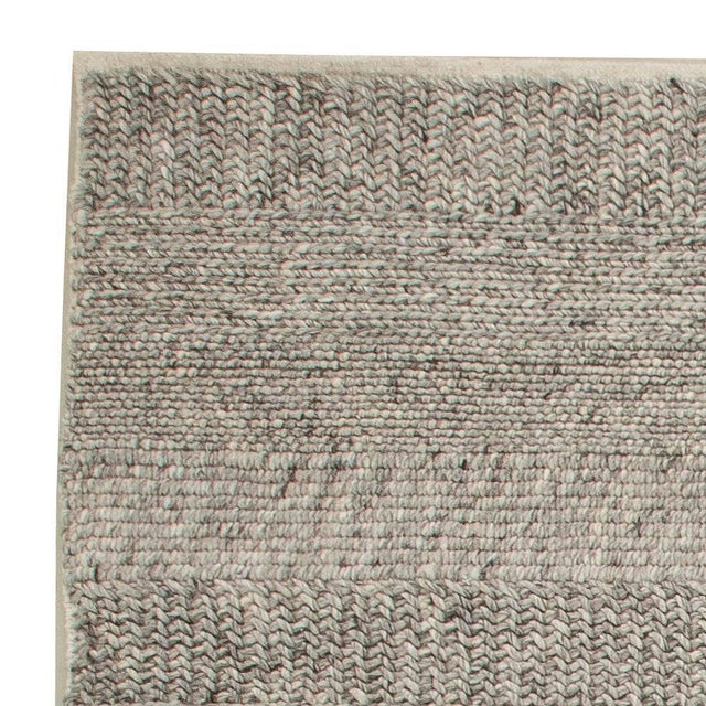 Textile Contemporary Heathered Stone Flat-Weave Wool Rug by Doris Leslie Blau For Sale - Image 7 of 8