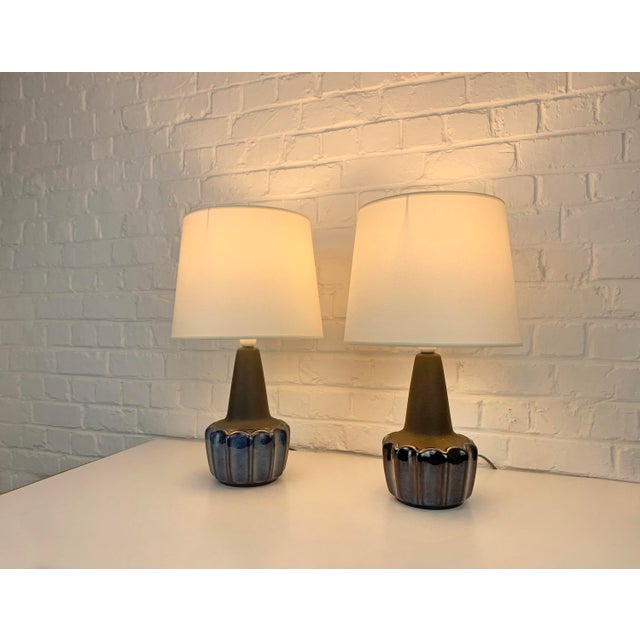 Black Model 1051 Ceramic Table Lamps by Einar Johansen for Søholm, Denmark, 1960s, Set of 2 For Sale - Image 8 of 15