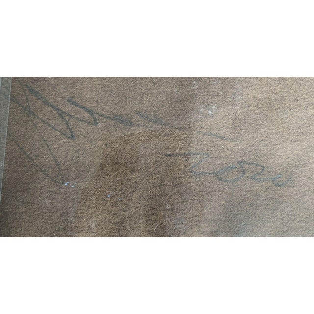 2020s Llegible Artist Signature Modern Expressionist Portrait Mixed Media Lithograph For Sale - Image 5 of 6