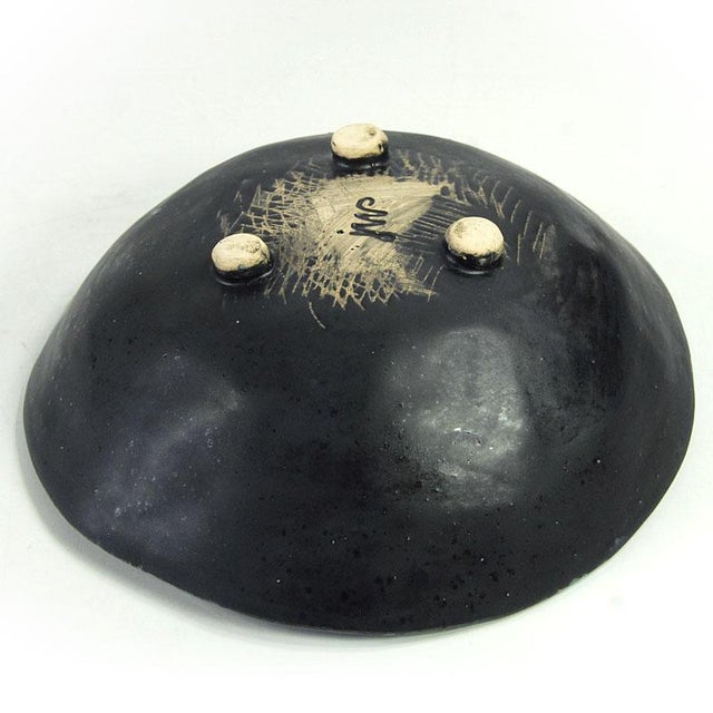 Black Sculptural Decorative Pottery Bowl by Joanna Wysocka, 2010s For Sale - Image 8 of 9
