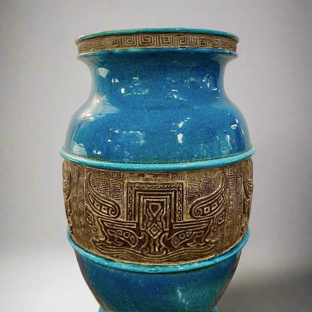 Ceramic Impressive Mid 20th Century Italian Ceramic Vase For Sale - Image 7 of 7