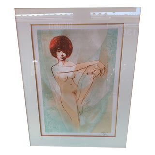 Jean Baptiste Valadié, Nude Black Eve, 1970s, Lithograph, Framed For Sale