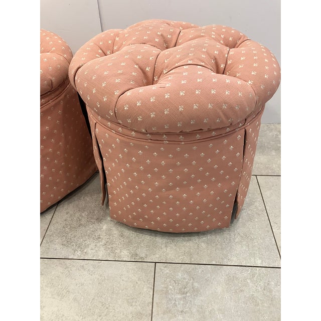 Textile Pair of 1990s Custom Ottomans For Sale - Image 7 of 9