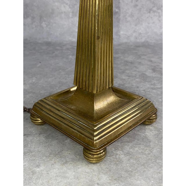 Metal Brass Table Lamp in the style of Vienna Secession, 1890s For Sale - Image 7 of 10