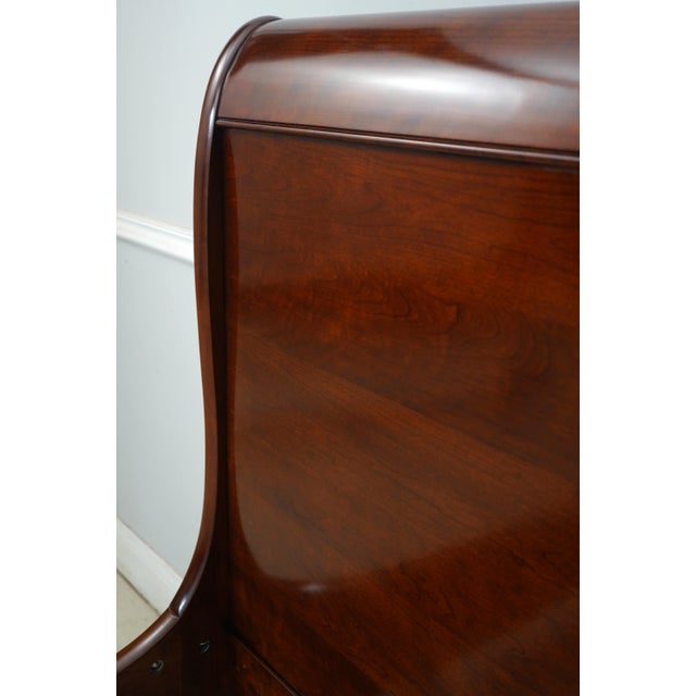 Stickley Cherry King Size Sleigh Bed For Sale - Image 9 of 15