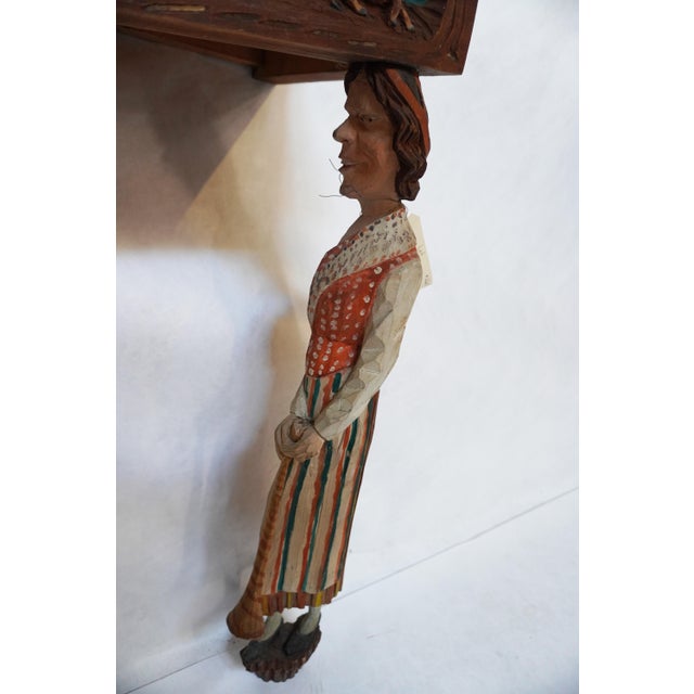 Swedish Allmoge Carved Folk Console Circa 1820 For Sale - Image 10 of 16
