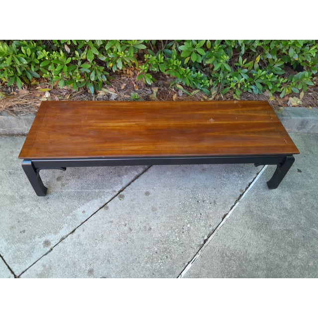 1960s Restored Medallion Limited Long Low Coffee Table For Sale - Image 4 of 6
