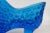 Glass Fenton Blue Hobnail Cat Head Victorian Glass Slipper Shoe Figurine For Sale - Image 7 of 12