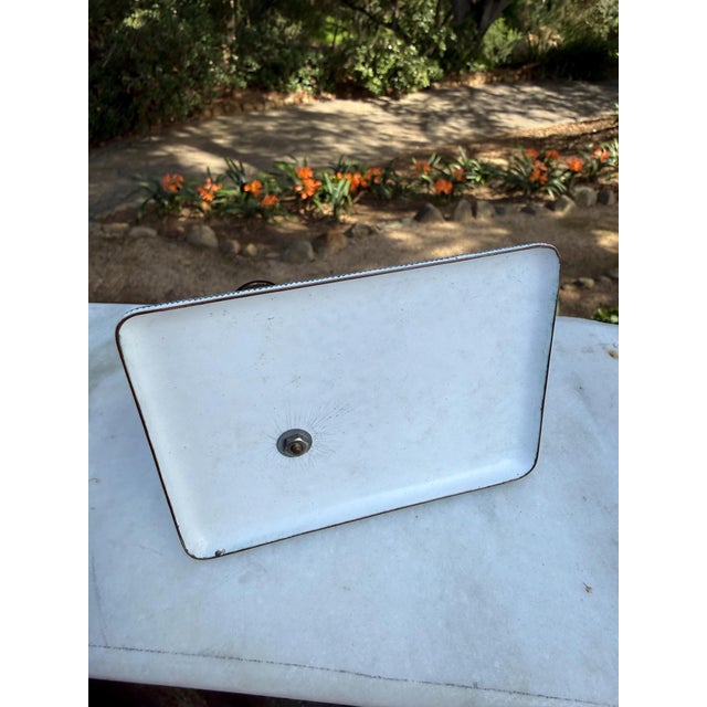 Metal Vintage Austrian Eva Scherer Wien Metal Blotter & Pen Holder Set For Sale - Image 7 of 8