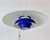 Mid-Century Modern Vintage Scandinavian Blue Multi-Shade Pendant Lamp from El-Light, Denmark, 1970s For Sale - Image 3 of 8
