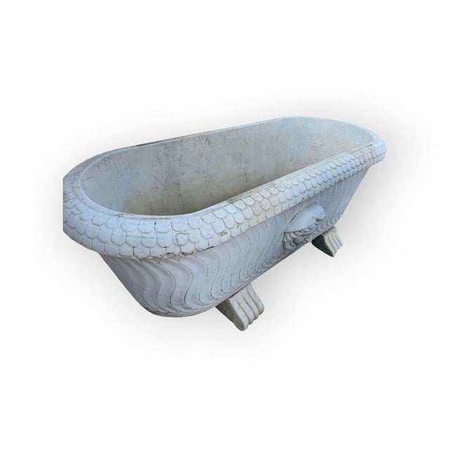 20th Century Italian Marble Bathtub, 1950s For Sale - Image 12 of 16