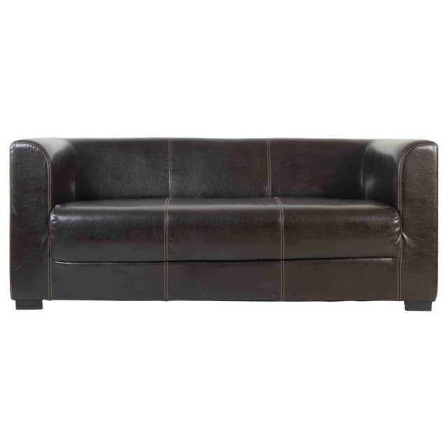 Italian Leather Sofa with Original Upholstery, 1960s For Sale - Image 9 of 9