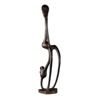 Modern Mozambican Wood Sculpture For Sale