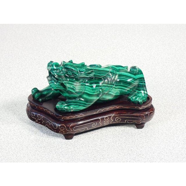 Chinese Malachite Guardian Lion For Sale - Image 9 of 9