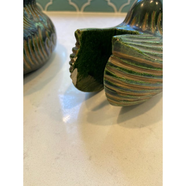 Mid 20th Century Japanese Mandarin Duck Screen Holders - a Pair For Sale - Image 9 of 13