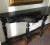 1990s Henredon , Cindy, Scalloped Dem-Ilune Console Entry Table For Sale - Image 5 of 13