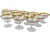 1950s 1940 Tiffin-Franciscan Gold Laurel Encrusted Rimmed Sherbet Glasses - Set of 12 For Sale - Image 5 of 6