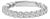 14K White Gold 1.00 Cttw Round Diamond Prong Set Wedding Band - Size 7 For Sale