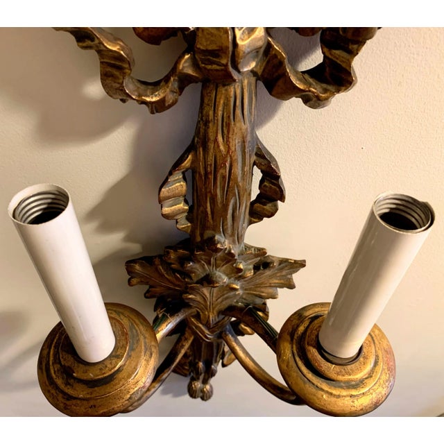 Early 20th Century Italian Gilt Wood Carved Sconce For Sale In New York - Image 6 of 12