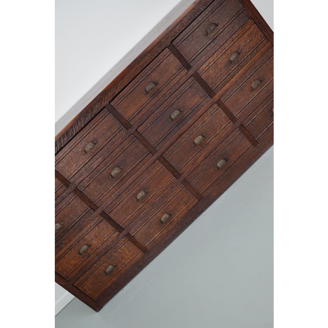 French Oak Hardware Store Apothecary Cabinet, 1920s-1930s For Sale - Image 14 of 16