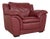 Red Leather Lounge Chair from Natuzzi For Sale