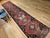 Antique Caucasian Karabagh Runner, Hand-Knotted Wool, Red & Navy, 4' x 17' For Sale - Image 4 of 13