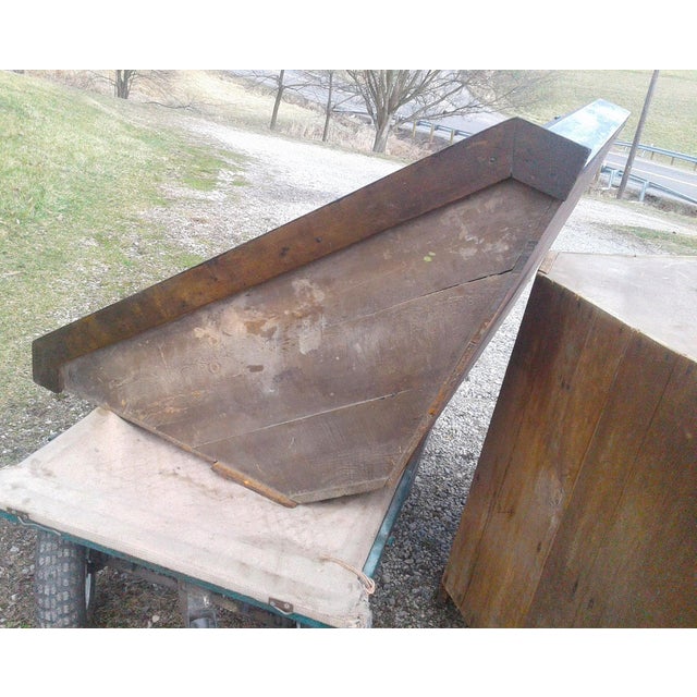 1850s Two Piece Poplar Blind Door Corner Cabinet Cupboard For Sale - Image 14 of 17