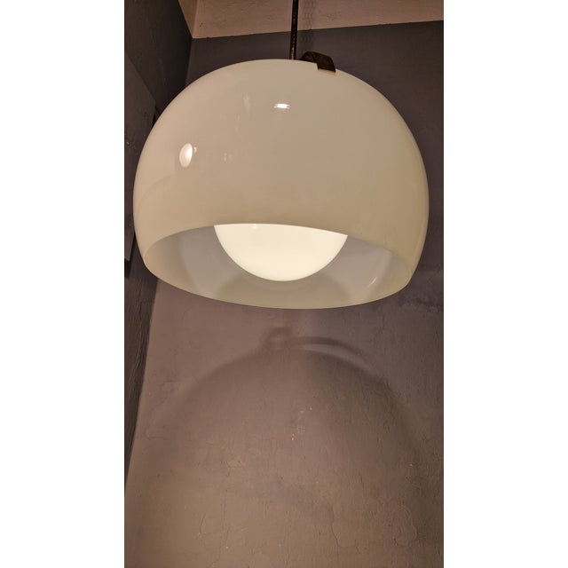 Metal Large Amega Pendant in Polished Brass by Vico Magistretti for Artemide, 1960s For Sale - Image 7 of 12